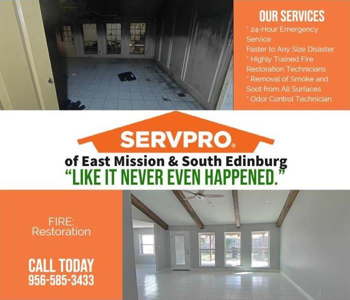 before and after home interior reconstruction by servpro mission edinburg location 