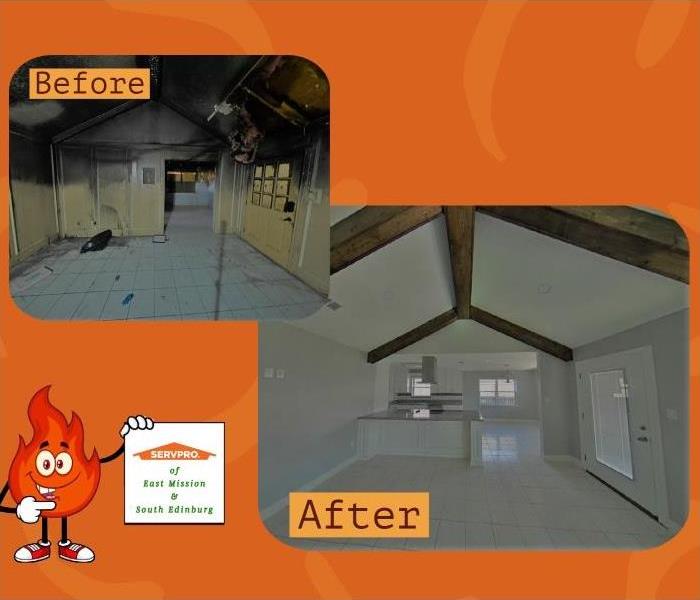before and after a fire SERVPRO 